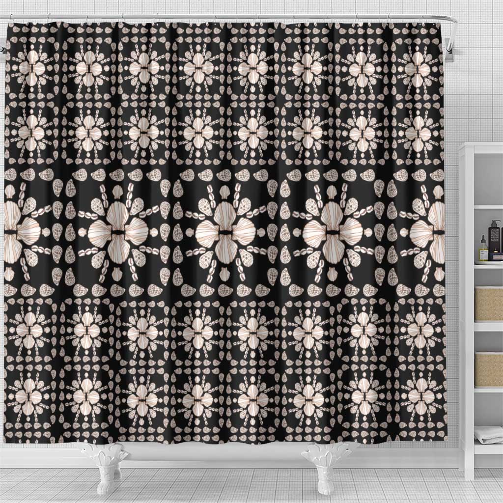 Aloha Hawaii Shell Quilt Shower Curtain Seamless Style - Polynesian Pride