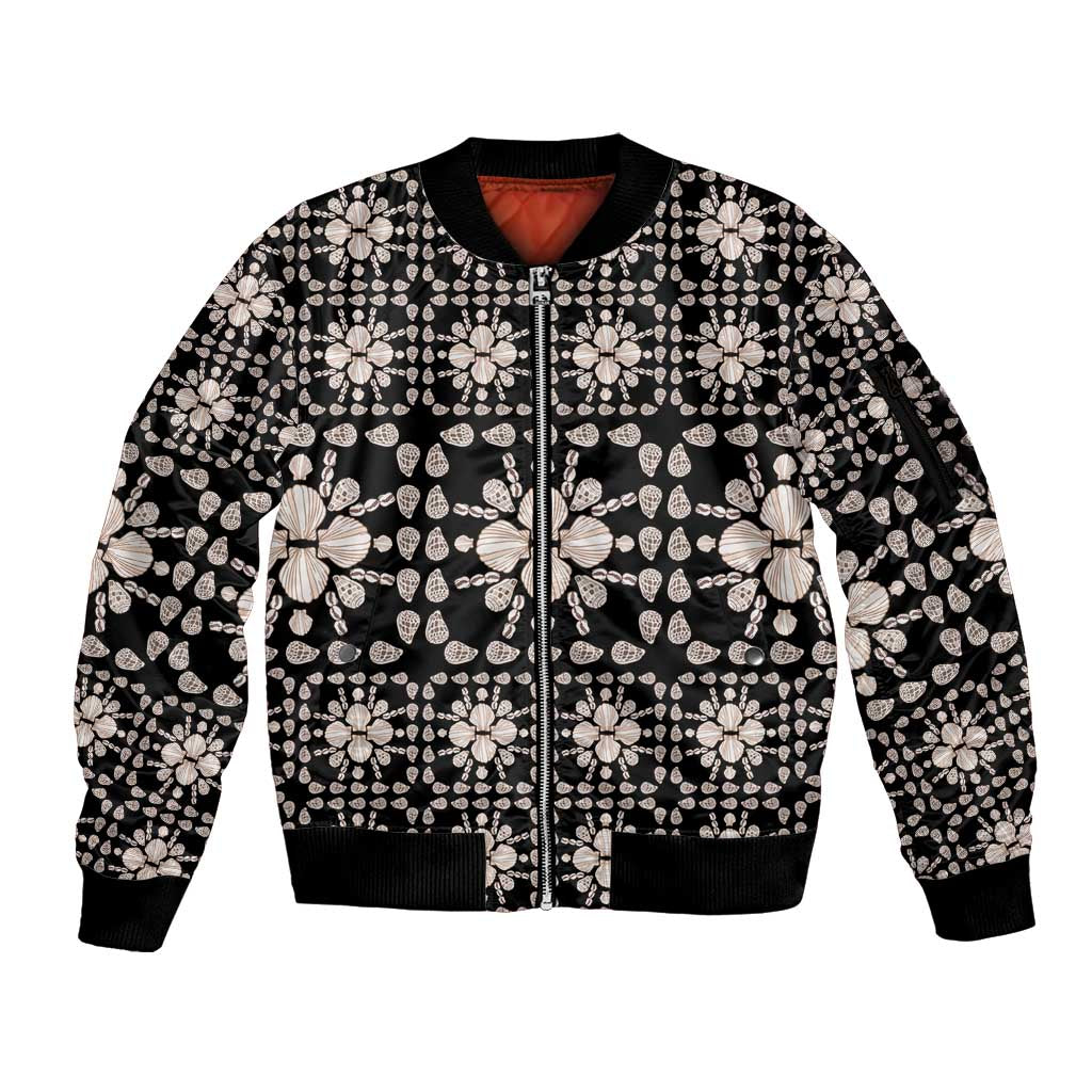 Aloha Hawaii Shell Quilt Sleeve Zip Bomber Jacket Seamless Style - Polynesian Pride