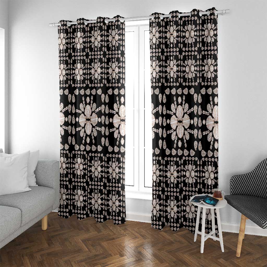 Aloha Hawaii Shell Quilt Window Curtain Seamless Style - Polynesian Pride