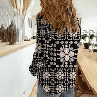 Aloha Hawaii Shell Quilt Women Casual Shirt Seamless Style - Polynesian Pride