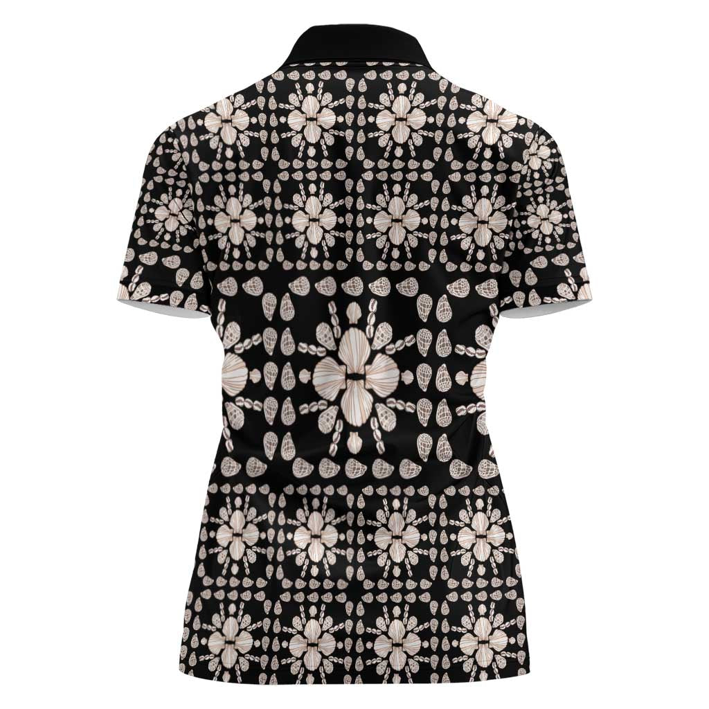 Aloha Hawaii Shell Quilt Women Polo Shirt Seamless Style - Polynesian Pride