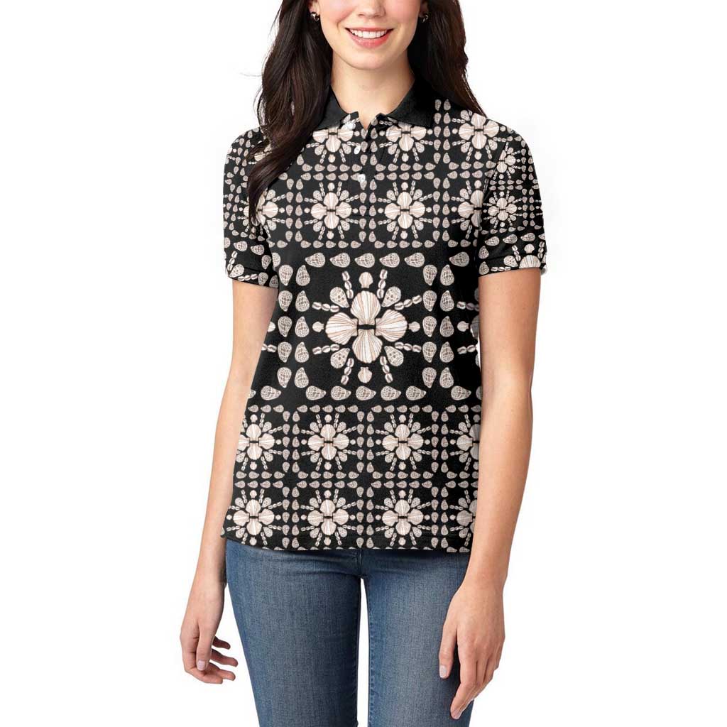 Aloha Hawaii Shell Quilt Women Polo Shirt Seamless Style - Polynesian Pride