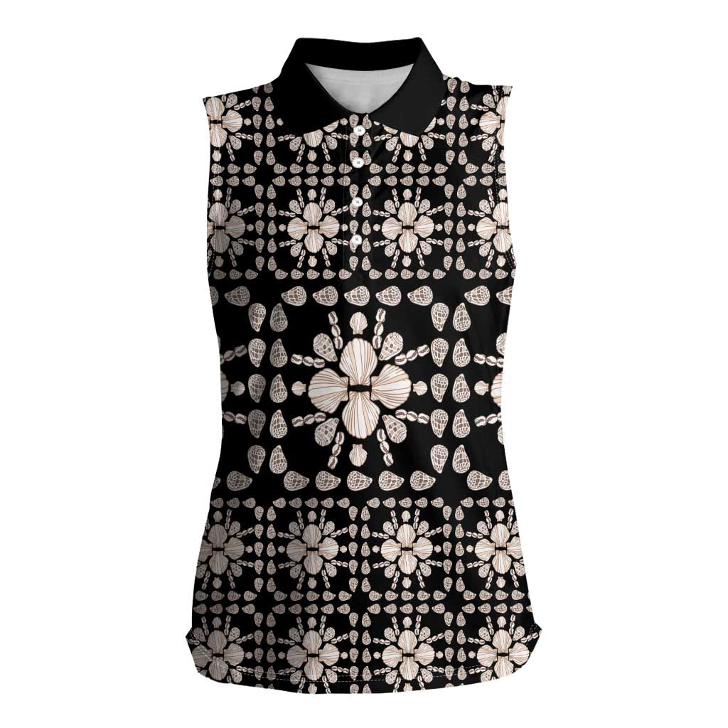 Aloha Hawaii Shell Quilt Women Sleeveless Polo Shirt Seamless Style - Polynesian Pride