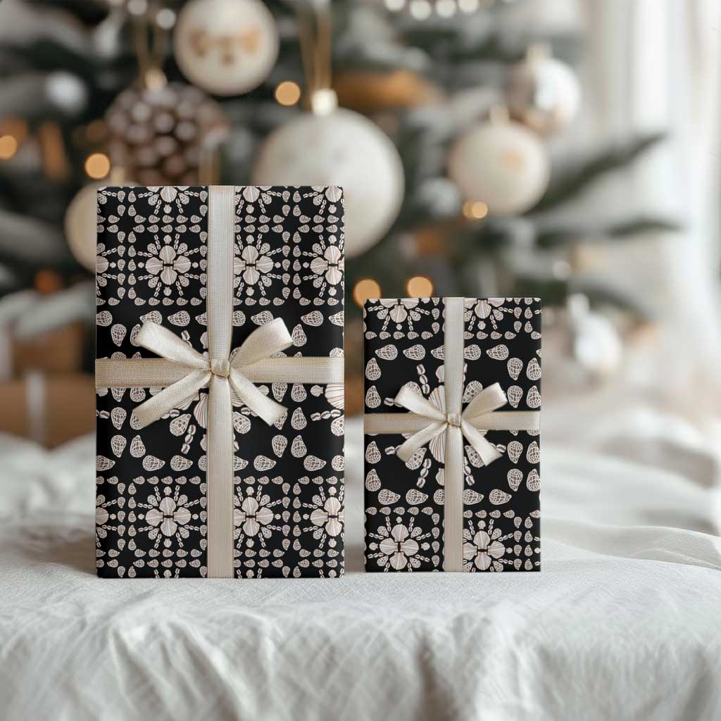 Aloha Hawaii Shell Quilt Wrapping Paper Seamless Style - Polynesian Pride