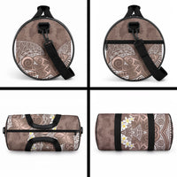 Mocha Mousse Polynesian Tribal Frangipani Tropical Vibe Duffle Bag LT14 - Polynesian Pride