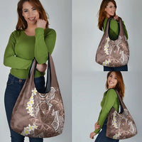 Mocha Mousse Polynesian Tribal Frangipani Tropical Vibe Grocery Bag LT14 - Polynesian Pride
