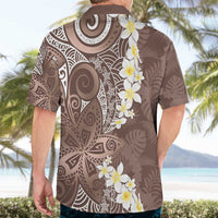 Mocha Mousse Polynesian Tribal Frangipani Tropical Vibe Hawaiian Shirt LT14 - Polynesian Pride