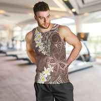 Mocha Mousse Polynesian Tribal Frangipani Tropical Vibe Men Tank Top LT14 Mocha Mousse - Polynesian Pride
