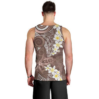 Mocha Mousse Polynesian Tribal Frangipani Tropical Vibe Men Tank Top LT14 - Polynesian Pride
