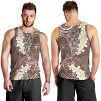 Mocha Mousse Polynesian Tribal Frangipani Tropical Vibe Men Tank Top LT14 - Polynesian Pride