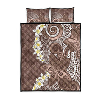 Mocha Mousse Polynesian Tribal Frangipani Tropical Vibe Quilt Bed Set LT14 - Polynesian Pride