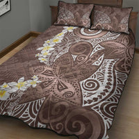 Mocha Mousse Polynesian Tribal Frangipani Tropical Vibe Quilt Bed Set LT14 - Polynesian Pride