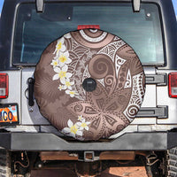 Mocha Mousse Polynesian Tribal Frangipani Tropical Vibe Spare Tire Cover LT14 Mocha Mousse - Polynesian Pride