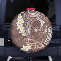 Mocha Mousse Polynesian Tribal Frangipani Tropical Vibe Spare Tire Cover LT14 No hole Mocha Mousse - Polynesian Pride