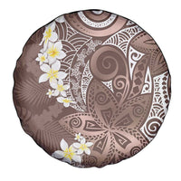 Mocha Mousse Polynesian Tribal Frangipani Tropical Vibe Spare Tire Cover LT14 - Polynesian Pride