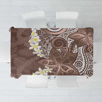 Mocha Mousse Polynesian Tribal Frangipani Tropical Vibe Tablecloth LT14 Mocha Mousse - Polynesian Pride