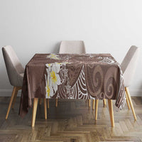 Mocha Mousse Polynesian Tribal Frangipani Tropical Vibe Tablecloth LT14 - Polynesian Pride