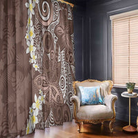 Mocha Mousse Polynesian Tribal Frangipani Tropical Vibe Window Curtain LT14 - Polynesian Pride