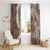 Mocha Mousse Polynesian Tribal Frangipani Tropical Vibe Window Curtain