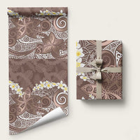 Mocha Mousse Polynesian Tribal Frangipani Tropical Vibe Wrapping Paper LT14 58" × 23" Mocha Mousse - Polynesian Pride