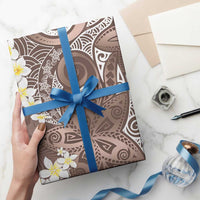 Mocha Mousse Polynesian Tribal Frangipani Tropical Vibe Wrapping Paper LT14 - Polynesian Pride