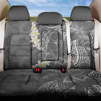 Gray Polynesian Tribal Frangipani Tropical Vibe Back Car Seat Cover