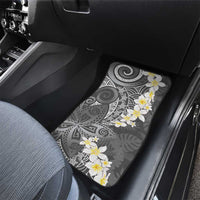 Gray Polynesian Tribal Frangipani Tropical Vibe Car Mats LT14 - Polynesian Pride