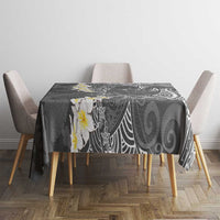 Gray Polynesian Tribal Frangipani Tropical Vibe Tablecloth LT14 - Polynesian Pride