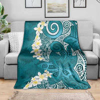 Cyan Polynesian Tribal Frangipani Tropical Vibe Blanket LT14 - Polynesian Pride