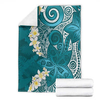 Cyan Polynesian Tribal Frangipani Tropical Vibe Blanket LT14 - Polynesian Pride