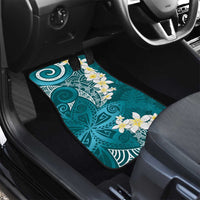 Cyan Polynesian Tribal Frangipani Tropical Vibe Car Mats LT14 - Polynesian Pride