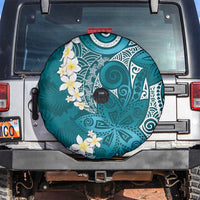 Cyan Polynesian Tribal Frangipani Tropical Vibe Spare Tire Cover LT14 Cyan - Polynesian Pride