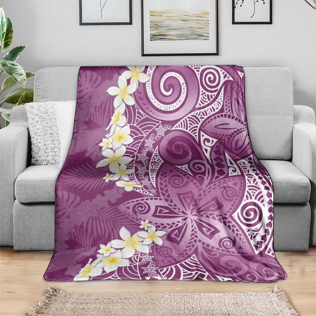 Pink Polynesian Tribal Frangipani Tropical Vibe Blanket LT14 - Polynesian Pride