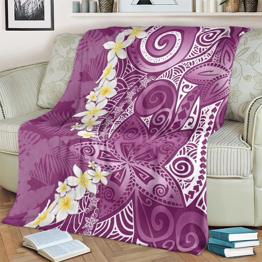 Pink Polynesian Tribal Frangipani Tropical Vibe Blanket LT14 - Polynesian Pride