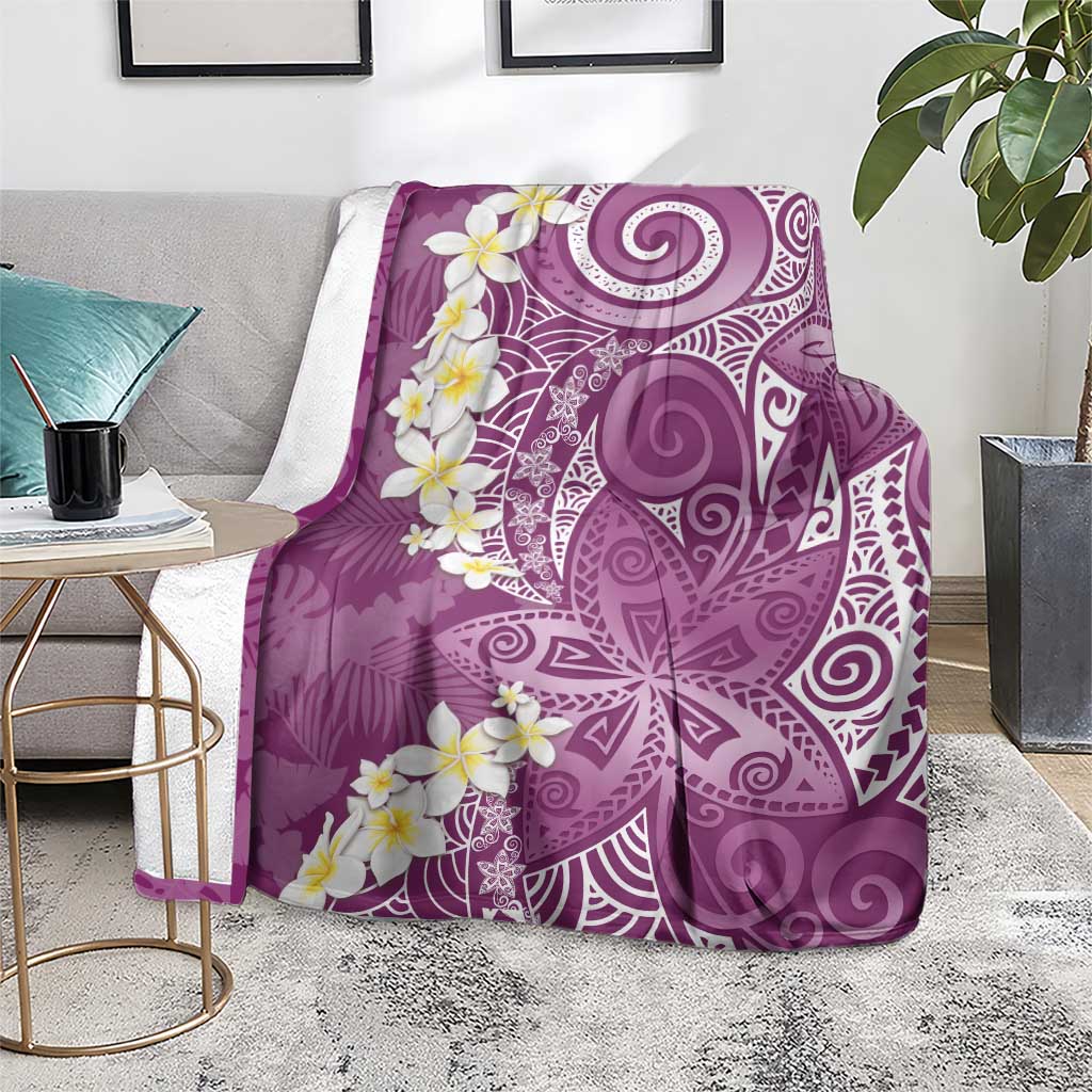 Pink Polynesian Tribal Frangipani Tropical Vibe Blanket LT14 - Polynesian Pride