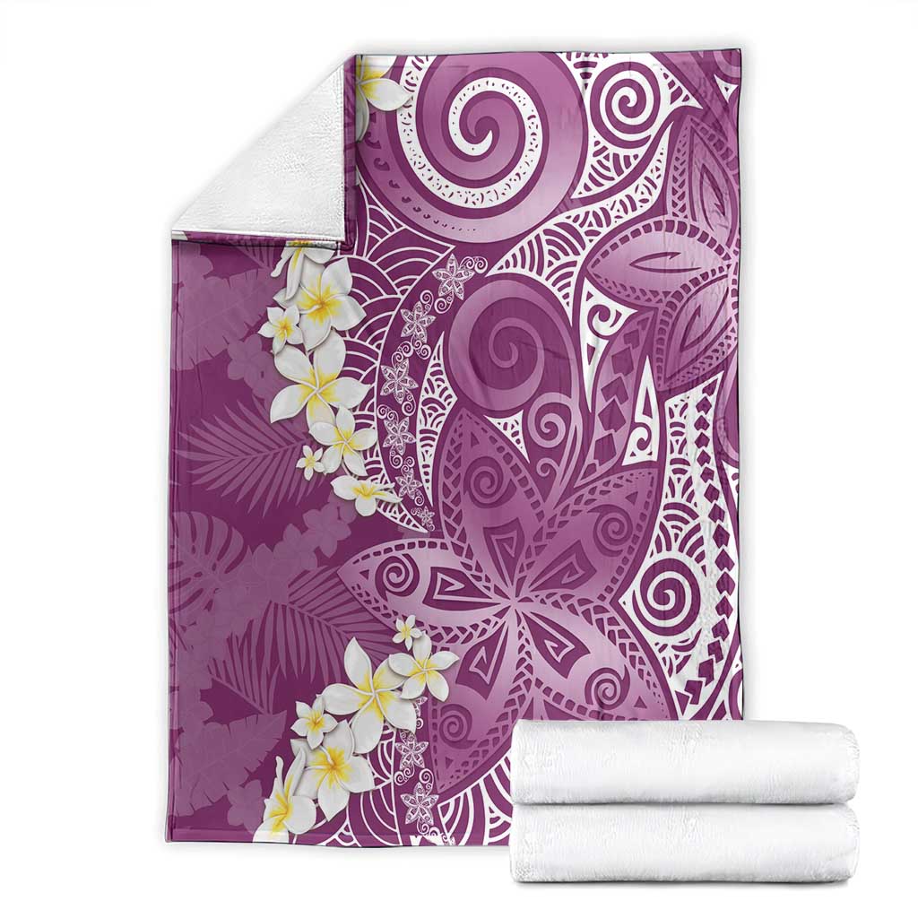 Pink Polynesian Tribal Frangipani Tropical Vibe Blanket LT14 - Polynesian Pride