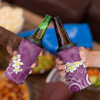 Pink Polynesian Tribal Frangipani Tropical Vibe 4 in 1 Can Cooler Tumbler LT14 - Polynesian Pride