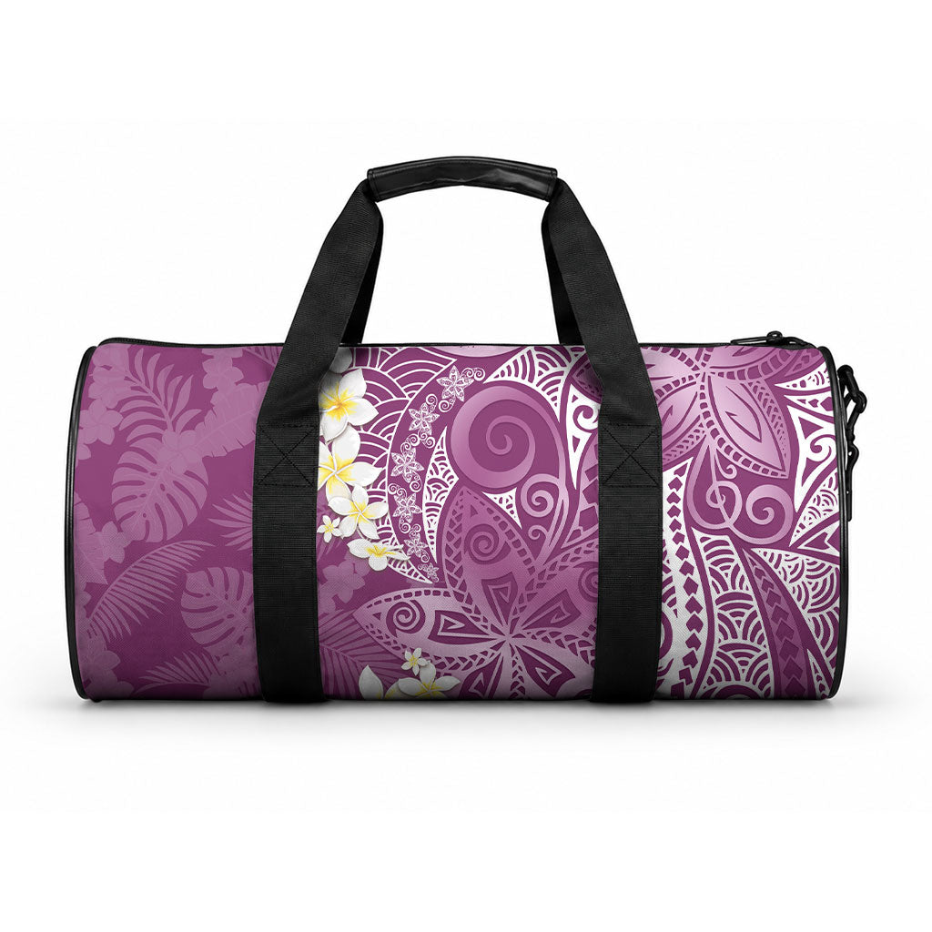 Pink Polynesian Tribal Frangipani Tropical Vibe Duffle Bag LT14 One size Pink - Polynesian Pride