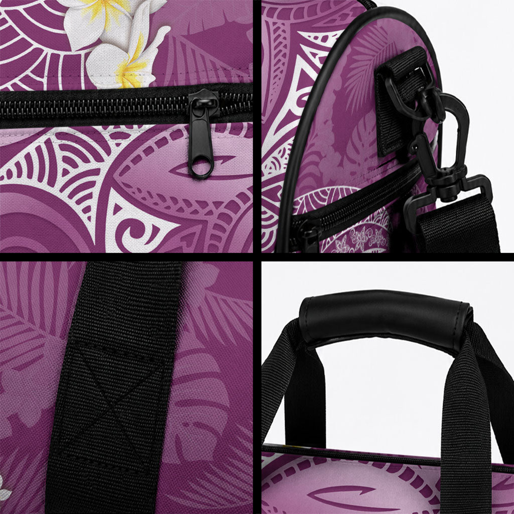 Pink Polynesian Tribal Frangipani Tropical Vibe Duffle Bag LT14 - Polynesian Pride