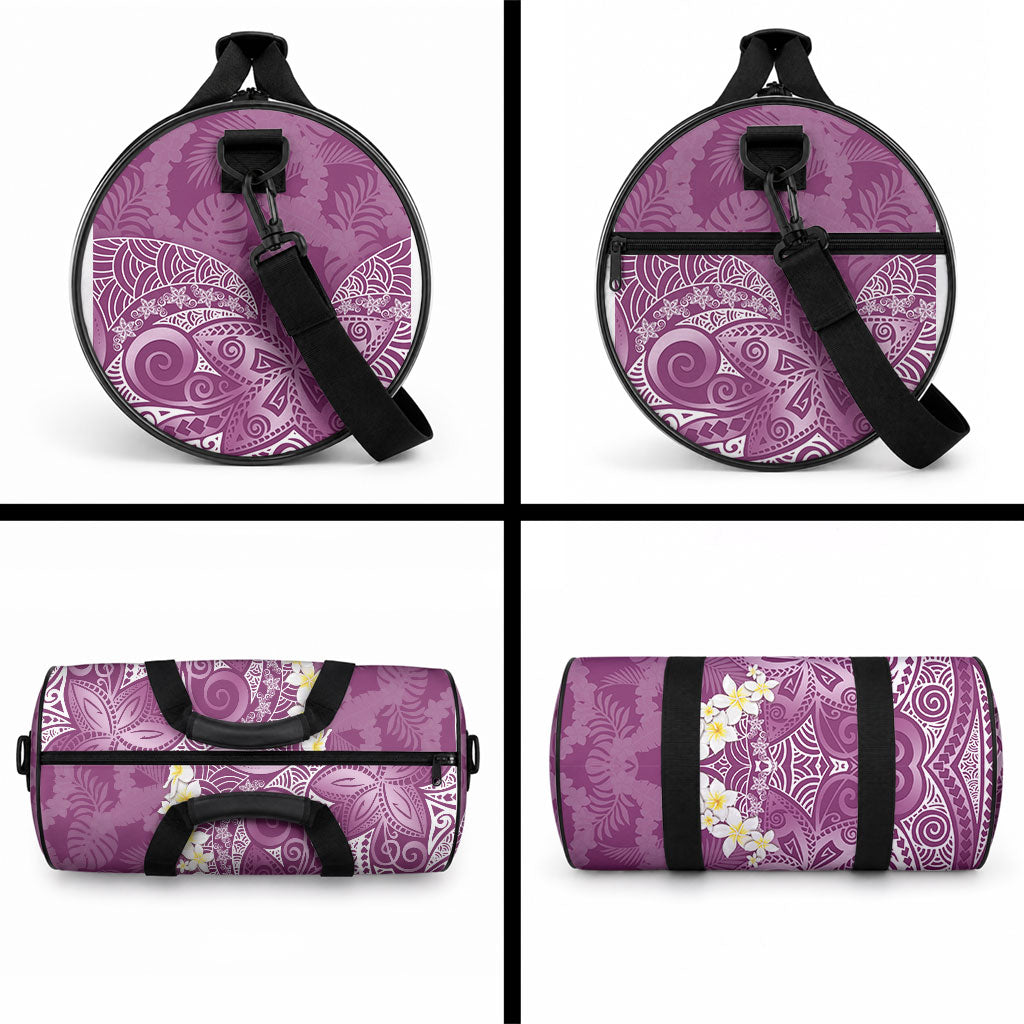 Pink Polynesian Tribal Frangipani Tropical Vibe Duffle Bag LT14 - Polynesian Pride