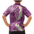 Pink Polynesian Tribal Frangipani Tropical Vibe Family Matching Mermaid Dress and Hawaiian Shirt