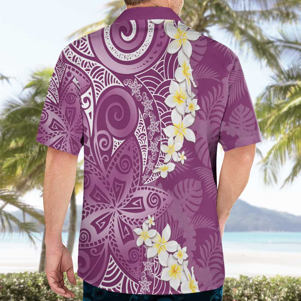 Pink Polynesian Tribal Frangipani Tropical Vibe Hawaiian Shirt LT14 - Polynesian Pride