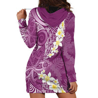 Pink Polynesian Tribal Frangipani Tropical Vibe Hoodie Dress LT14 - Polynesian Pride