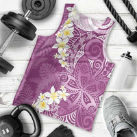 Pink Polynesian Tribal Frangipani Tropical Vibe Men Tank Top LT14 - Polynesian Pride