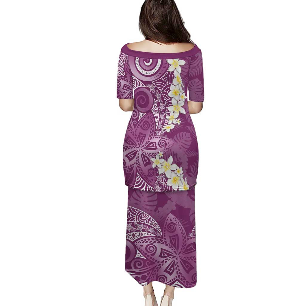 Pink Polynesian Tribal Frangipani Tropical Vibe Puletasi LT14 - Polynesian Pride