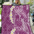 Pink Polynesian Tribal Frangipani Tropical Vibe Quilt
