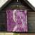 Pink Polynesian Tribal Frangipani Tropical Vibe Quilt