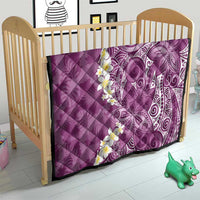 Pink Polynesian Tribal Frangipani Tropical Vibe Quilt