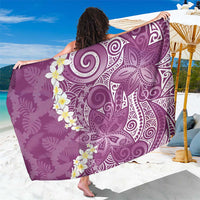 Pink Polynesian Tribal Frangipani Tropical Vibe Sarong