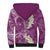 Pink Polynesian Tribal Frangipani Tropical Vibe Sherpa Hoodie